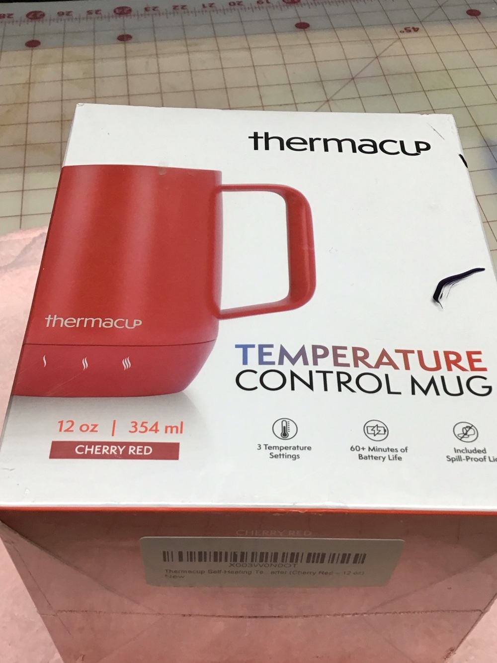 New in box Thermacup Temperature Control Mug — Cherry Red